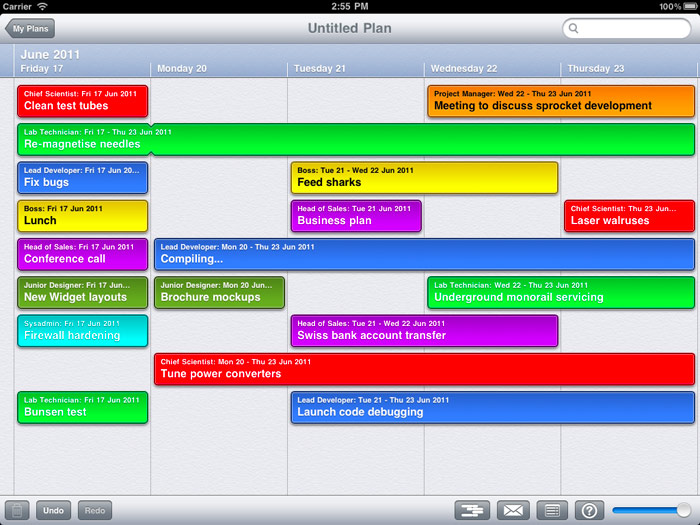 Begin - super-simple project planning for iPad